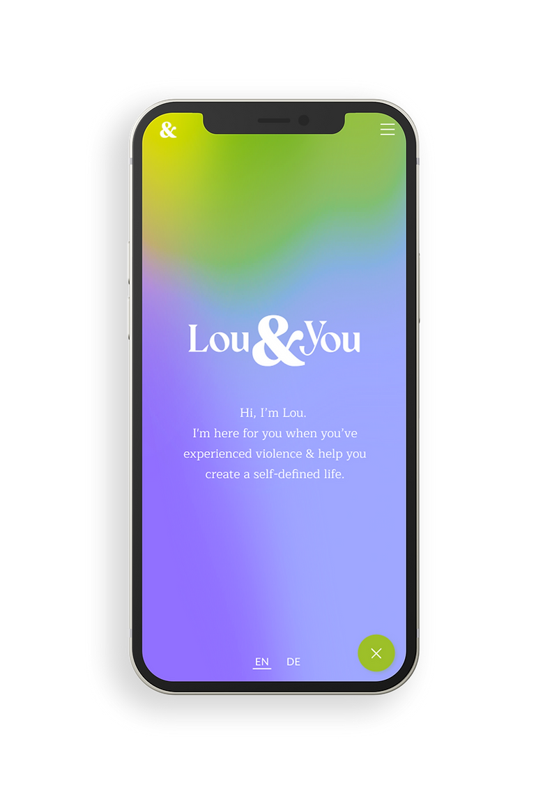 Lou&You Web-App geöffnet auf einem Smartphone
